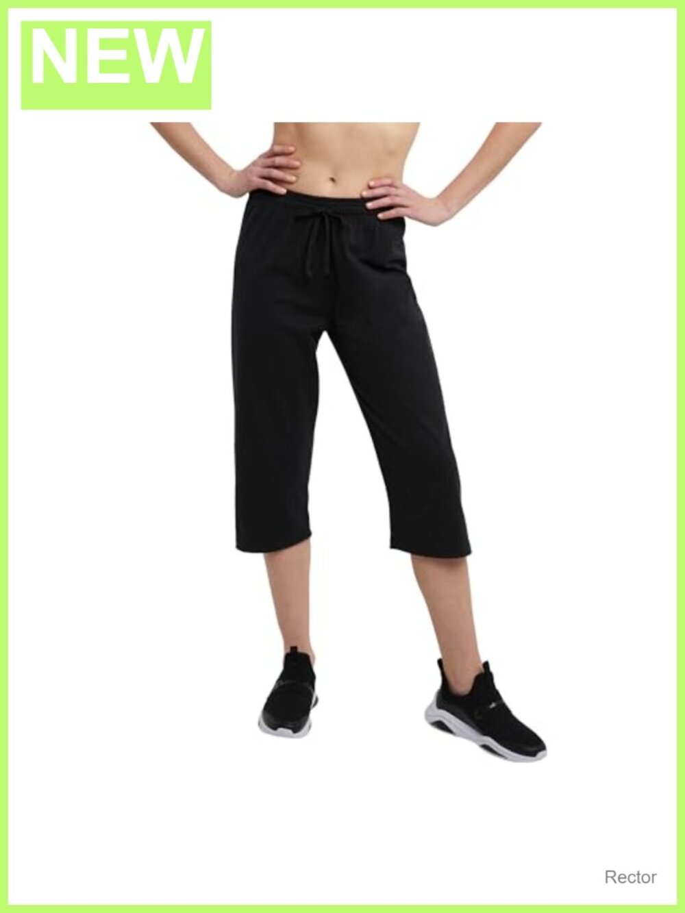Relaxed Fit Lounge Capris with Drawstring